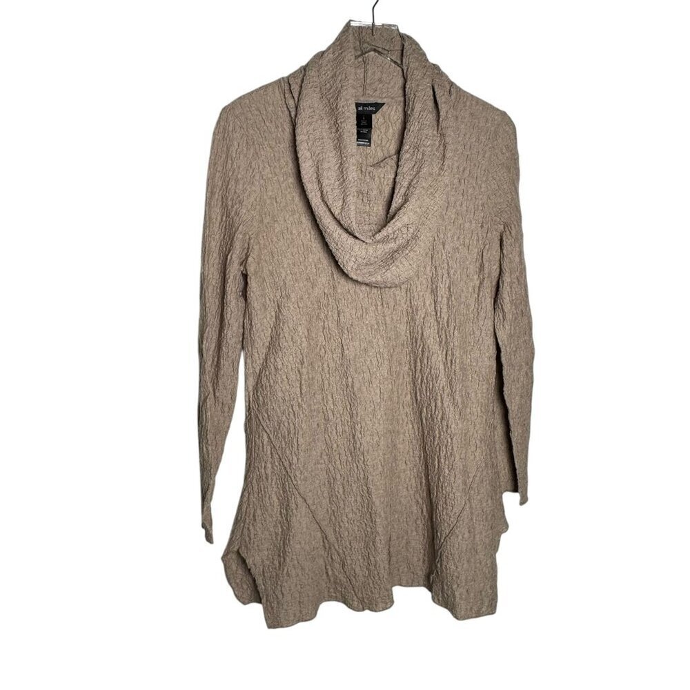 Ali Miles Crinkle cowl neck tunic  long sleeve size small